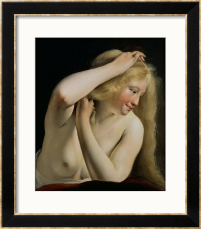 Young Woman Combing Her Hair by Salomon De Bray Pricing Limited Edition Print image