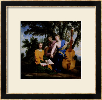 The Muses Melpomene, Erato And Polymnia, 1652-55 by Eustache Le Sueur Pricing Limited Edition Print image
