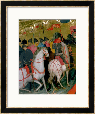 Mounted Soldiers, Detail From The Altarpiece Of The Virgin And St. George, Circa 1390-1400 by Luis Borrassa Pricing Limited Edition Print image