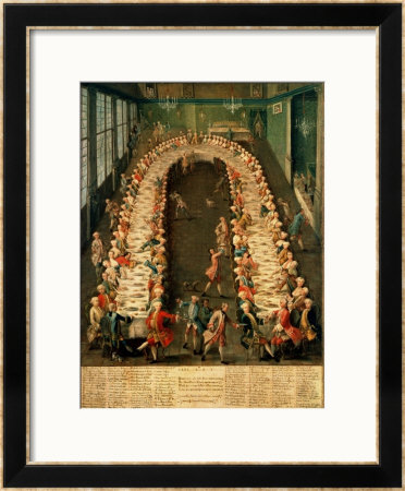 The Banquet At Casa Nani, Given In Honour Of Their Guest, Clemente Augusto by Pietro Longhi Pricing Limited Edition Print image
