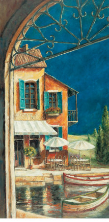 Mediterranean Bistro by Fabrice De Villeneuve Pricing Limited Edition Print image