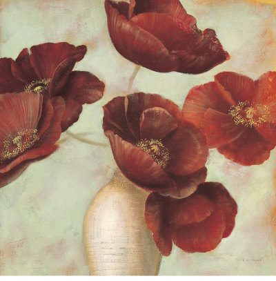 Poppy Vase Ii by Fabrice De Villeneuve Pricing Limited Edition Print image