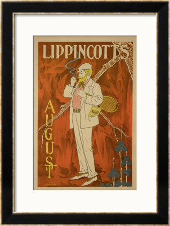 Reproduction Of A Poster Advertising The August Issue Of Lippincott's Magazine by Will Carqueville Pricing Limited Edition Print image
