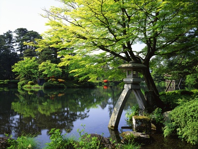 Kenrokuen, Ishikawa, Japan by Yamanashi Shashin Jimusho Pricing Limited Edition Print image