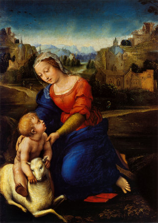 Madonna Dell'agnello, Particolare Sacra Famiglia by Raffaello Sanzio Pricing Limited Edition Print image