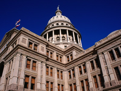 Low Angle View Of State Capitol Building, Austin, Usa by Charlotte Hindle Pricing Limited Edition Print image