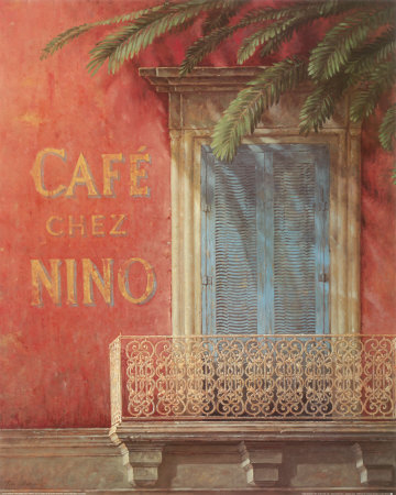 Cafe Chez, Nino by Fabrice De Villeneuve Pricing Limited Edition Print image