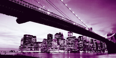New York, Brooklyn Bridge At Night by Gail Mooney Pricing Limited Edition Print image
