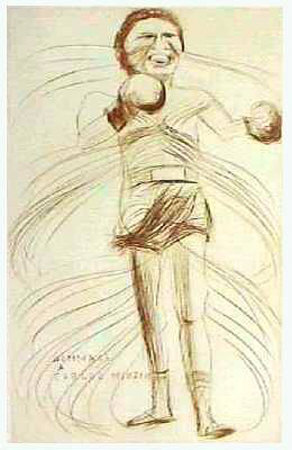 Hommage A Carlos Monzon by Jean Messagier Pricing Limited Edition Print image
