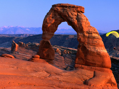 Paraglider In Arches National Park, Utah by Eddie Brady Pricing Limited Edition Print image