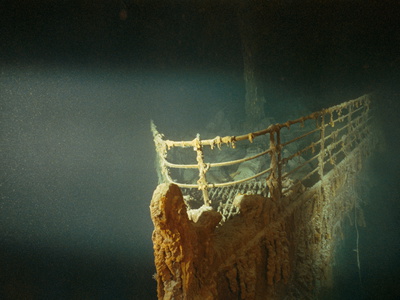 Rusted Prow Of The R.M.S. Titanic Ocean Liner, Sunk Off Newfoundland, North Atlantic Ocean by Emory Kristof Pricing Limited Edition Print image