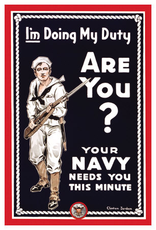 Your Navy Needs You, C.1914 by Clinton Jordan Pricing Limited Edition Print image