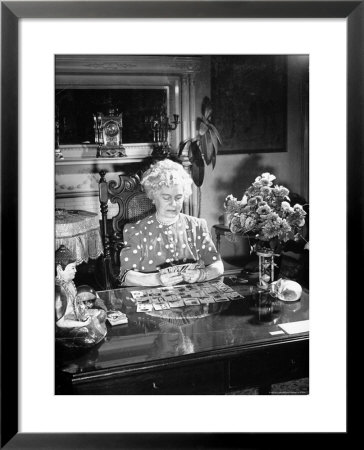 Clairvoyant Woman Reading Cards by David Scherman Pricing Limited Edition Print image