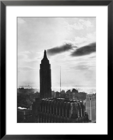 View Of The Empire State Building Still Under Construction In New York City by Margaret Bourke-White Pricing Limited Edition Print image