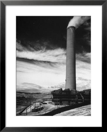 View Of A Smoke Stack And Reclamation Buildings At The Very Top Of The Hill by Charles E. Steinheimer Pricing Limited Edition Print image