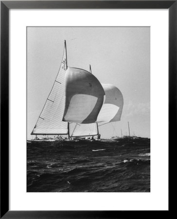 Sailboats Weatherly And Australian Contender Gretel In America's Cup Races by George Silk Pricing Limited Edition Print image