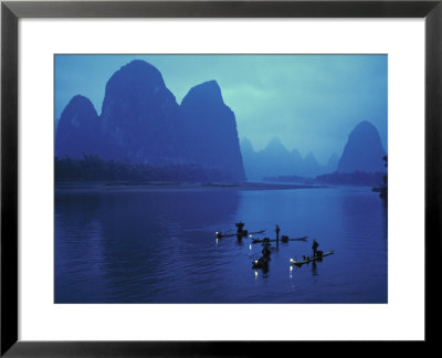 Cormorant Fishermen, Xingping, Li River, Guangxi, China by Walter Bibikow Pricing Limited Edition Print image