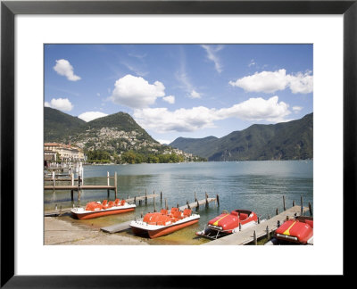 Lugano, Lake Lugano, Tessin Canton, Switzerland, Europe by Angelo Cavalli Pricing Limited Edition Print image
