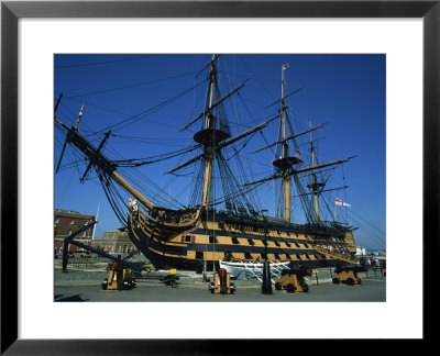 Hms Victory In Dock At Portsmouth, Hampshire, England, United Kingdom, Europe by Nigel Francis Pricing Limited Edition Print image