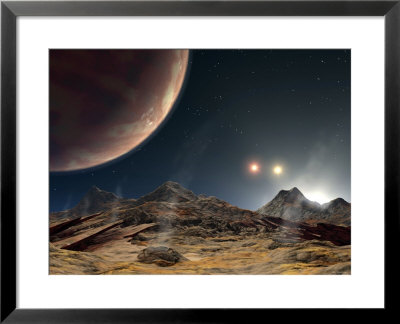 The View From A Hypothetical Moon In Orbit by Stocktrek Images Pricing Limited Edition Print image