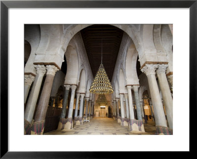 Interior, Mosque Okba (The Great Mosque), Kairouan, Unesco World Heritage Site, Tunisia by Ethel Davies Pricing Limited Edition Print image
