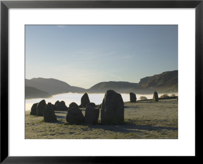Dawn, Castlerigg Stone Circle, Helvellyn Range On Horizon, Keswick, Lake District, Cumbria by James Emmerson Pricing Limited Edition Print image