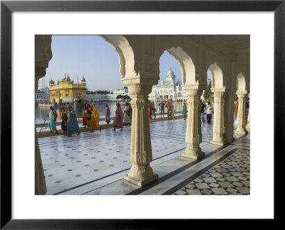 Group Of Sikh Women Pilgrims Walking Around Holy Pool, Golden Temple, Amritsar, Punjab State, India by Eitan Simanor Pricing Limited Edition Print image