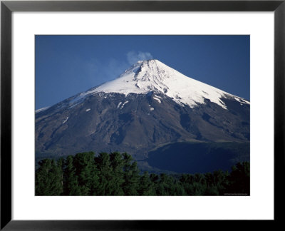 The Smoking Volcan Villarrica, 2847M, Lake District, Chile, South America by Robert Francis Pricing Limited Edition Print image