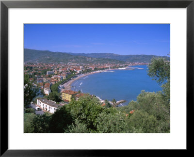 Elevated View Of The Coastline, Diano Marina, Italian Riviera, Liguria, Italy, Europe by Gavin Hellier Pricing Limited Edition Print image