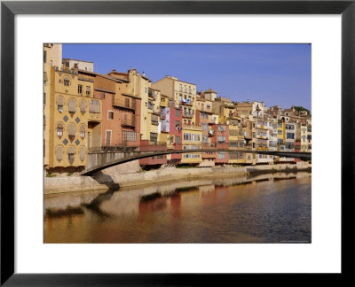 Medieval Houses On The Onyar River With Pont De Sant Feliu, Girona, Catalunya, Spain by Gavin Hellier Pricing Limited Edition Print image