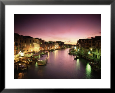 Grand Canal At Dusk, Venice, Unesco World Heritage Site, Veneto, Italy, Europe by Sergio Pitamitz Pricing Limited Edition Print image