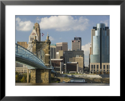 City Skyline Along The Ohio River, Cincinnati, Ohio by Walter Bibikow Pricing Limited Edition Print image