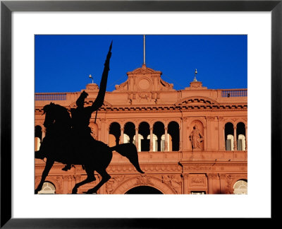 Equestrian Statue Of General Manuel Belgrano In Front Of Government House, Buenos Aires, Argentina by Krzysztof Dydynski Pricing Limited Edition Print image