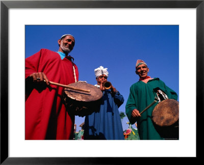 Three Musicians With Drums And A Trumpet, Delhi, India by Michael Coyne Pricing Limited Edition Print image