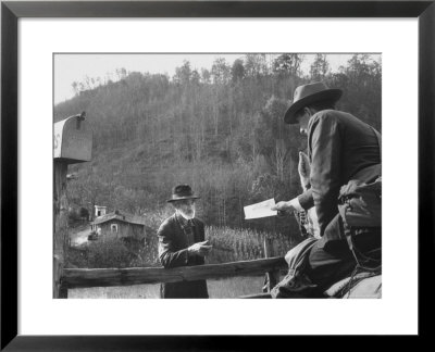 Confluence Mailman Who Delivers His Mail Route On A Mule, In Back Woods, Kentucky by Francis Miller Pricing Limited Edition Print image