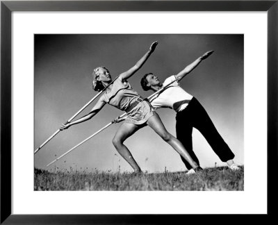 Gym Teachers Throwing Javelins At Hiddensee by Alfred Eisenstaedt Pricing Limited Edition Print image