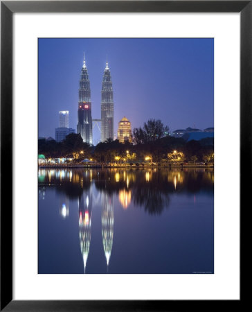 Petronas Twin Towers And Lake, Titiwangsa Park, Kuala Lumpur, Malaysia by Demetrio Carrasco Pricing Limited Edition Print image