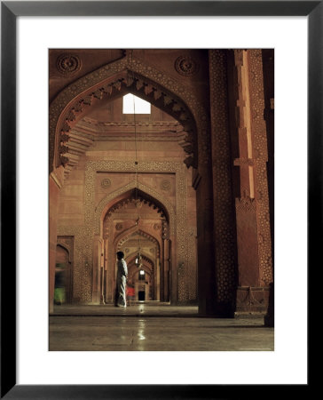 Corridor In The Mosque, Fatehpur Sikri, Unesco World Heritage Site, Uttar Pradesh State, India by G Richardson Pricing Limited Edition Print image