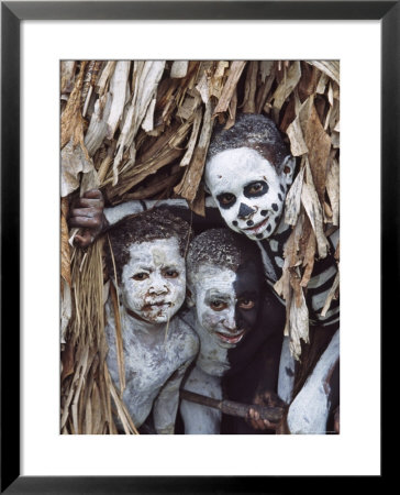 Omo Masilai Skeleton Tribes People In Omo Masilai Village, Goroka, Papua New Guinea by Keren Su Pricing Limited Edition Print image