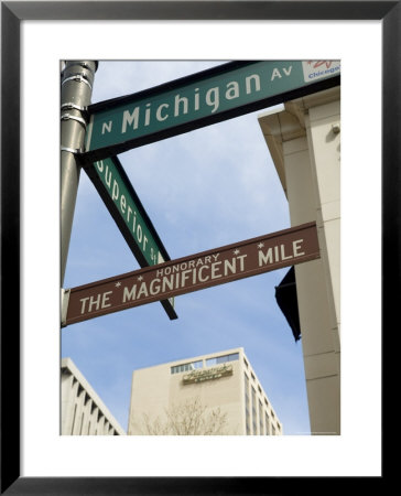 Michigan Avenue Or The Magnificent Mile, Famous For Its Shopping, Chicago, Illinois, Usa by Robert Harding Pricing Limited Edition Print image