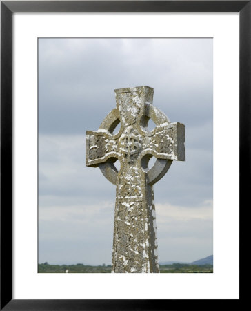 Celtic Style Cross In Graveyard, Connacht, Republic Of Ireland (Eire) by Gary Cook Pricing Limited Edition Print image