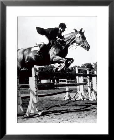 Jockey During A Jump Over A Hurdle by A. Villani Pricing Limited Edition Print image
