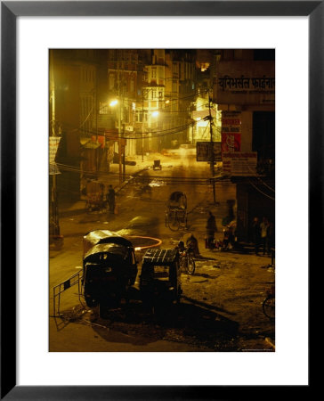 Tuk Tuks Parked On Durbar Square At Night by Ryan Fox Pricing Limited Edition Print image