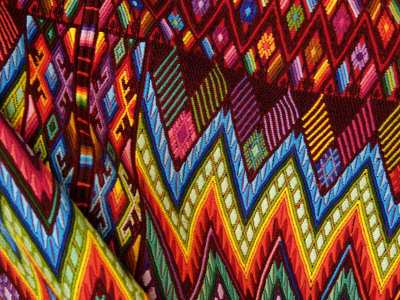 Colorful Fabric Close-Up, Chichicastenango, Guatemala by Dennis Kirkland Pricing Limited Edition Print image