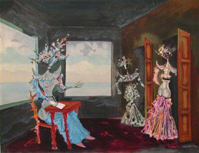 Scene De Theatre Ii by Lucien Coutaud Pricing Limited Edition Print image
