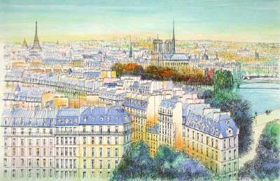Paris, Panorama Vers Notre-Dame I by Rolf Rafflewski Pricing Limited Edition Print image