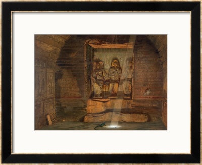 A Tomb At El-Kab, One Of 24 Illustrations Produced By G.W. Seitz, Printed Circa 1873 by Carl Friedrich Heinrich Werner Pricing Limited Edition Print image