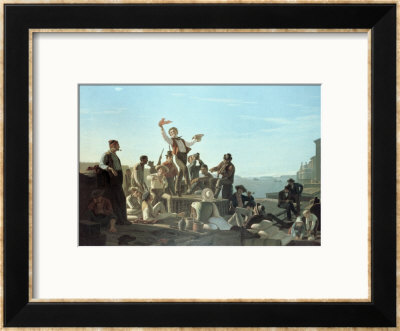 The Jolly Flatboatmen by George Caleb Bingham Pricing Limited Edition Print image