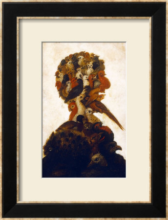 Anthropomorphic Head Representing One Of The Four Elements, Air by Giuseppe Arcimboldo Pricing Limited Edition Print image