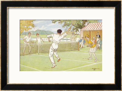 Mixed Doubles In The Grounds Of A Stately Home by C.M. Brock Pricing Limited Edition Print image